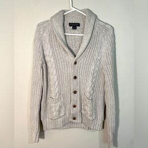 Brooks Brothers Cardigan - Cable Knit Shawl Neck - Small